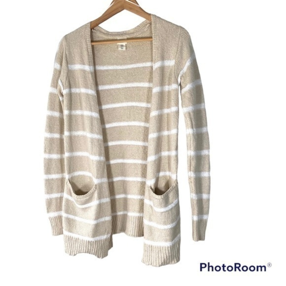 SIGRID OLSEN Long Line Cardigan Cream XS